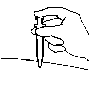 Figure 16 diagram showing how to give the injection