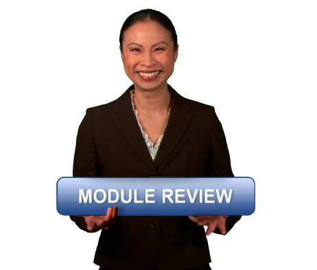 FDA Representative holding the words "Module Review."