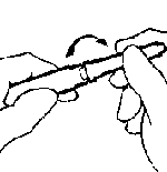Figure 3 shows how to attach the blue Micro Pin to the syringe