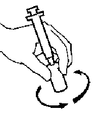 Figure 10 shows how to swirl the vial 