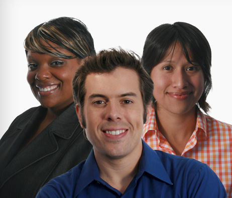 Anthony, Carmen, and Kasha, smiling.